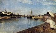 Berthe Morisot Vue du petit Port de Lorient oil painting on canvas